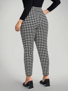 Comfylo 大码千鸟格印花休闲裤 - 彩色 - 查看 2