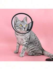 Zazumi 1pc Pet Recovery Collar, Post-Op Surgery Cone, Pet Head Cover. Fit For Pets Under 6kg