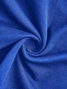 SHEIN ICON 休闲简约百搭圆领短袖修身短款女式 T 恤，适合夏季套头衫 - 寶藍色 - 查看 4