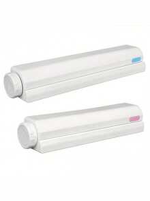 SHEIN 1pc Space Saving Retractable Clothesline With 4/5 Ropes, Wall Mounted Durable Plastic Drying Rack With Towel Bar And Hooks, Portable Clothes Drying Rack - White - View 9