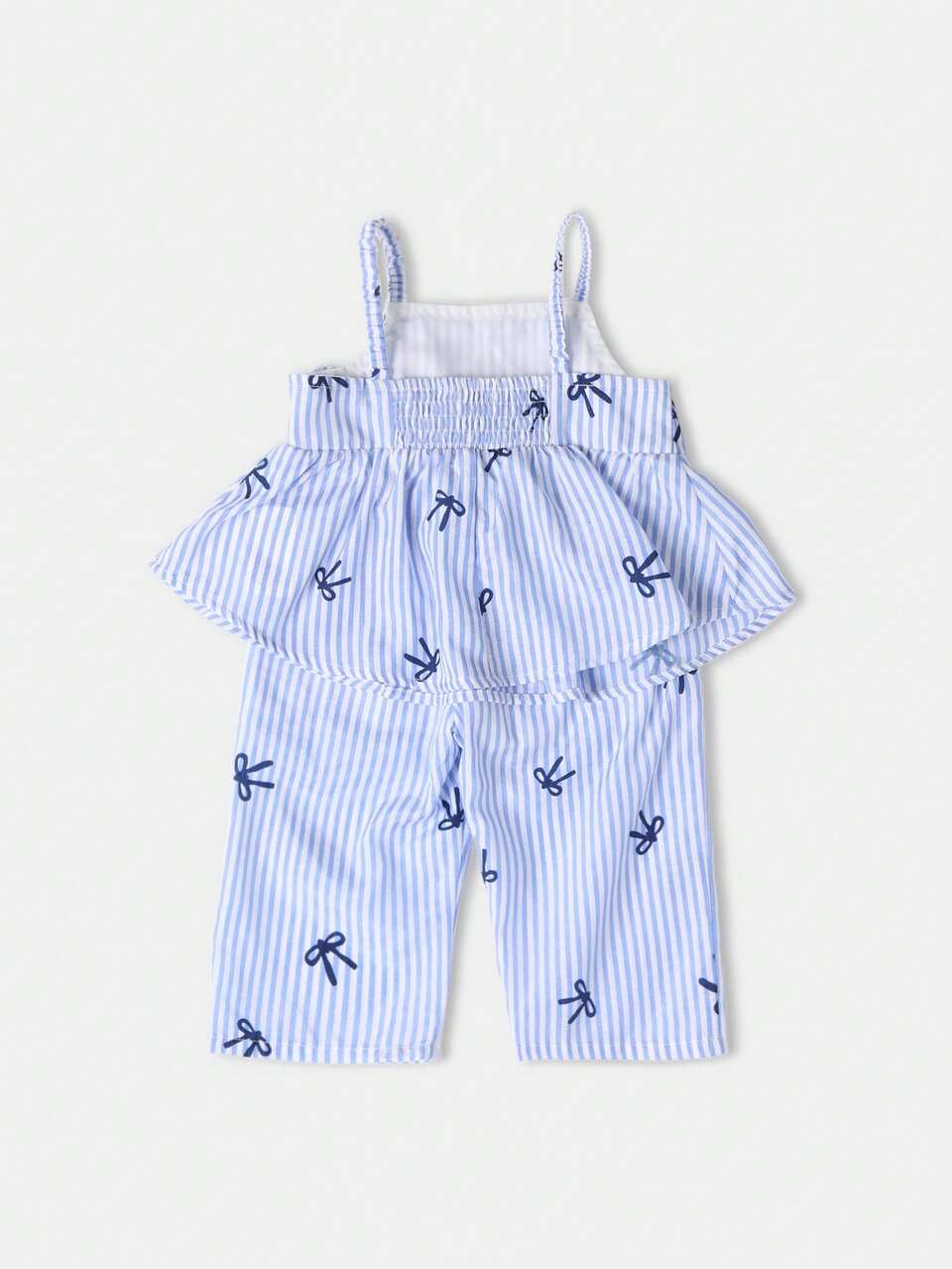 Bow Print Tank Top With Wide Leg Pants
