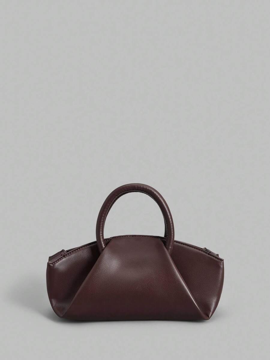 Ontre 女士时尚双环手柄手提包，适合日常使用 - 咖啡 - 查看 1