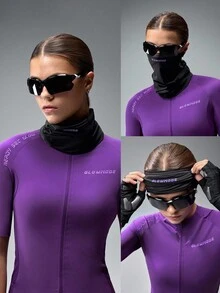 GLOWMODE Easy Rider Quick-Dry Lightweight Breathable Mesh Neck Cover Warmer Snood Gaiter Cycling Biking Gym Training Workout Mask Scarf - Black - View 7