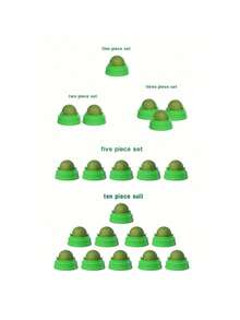 Zazumi 1pc Cat Catnip Ball Adhesive Toy, Cat Chew Scratch Stick, Pet Products, Cat Toys, Pet Teething Boredom Relief Toy, Suitable For Pets, Interactive Wand - Multicolor - View 11