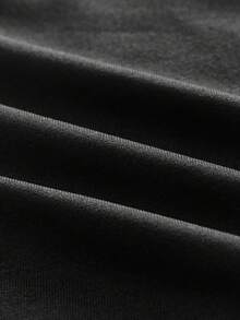 AXEPEAK 男士撞色圆领短袖休闲宽松T恤，夏季 - 黑色 - 查看 6