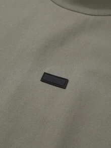 SHEIN Camiseta casual confortável estilo americano vintage folgada, gola redonda, estampa inglesa, manga curta, adequada para uso no verão, 1 peça