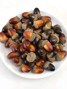 SHEIN 20pcs Artificial Acorn,Fake Plants,Fall Decor,Room,Desk,Garden Decor,Room Decoration Stuff,Christmas - Small Acorn - View 7