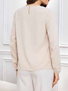 Miaspire Women's Elegant Blouse With Lace Patchwork, Fall/Winter, Fall Shirt For Women,Going Out Tops Women,Wedding Shirt Guest ,Business Casual Outfits Women,Old Money Style Women,Lace Romance,Delicate Romance Lace Blouse Elegant Blouse For Women Business Casual Tops For Women Long Sleeve Blouse Full Sleeve Tops,Chic Tops