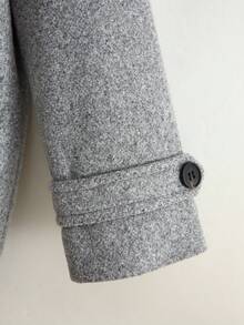 SHEIN 男小童1入組西裝領翻蓋細節花呢外套 - 灰色 - 查看 4
