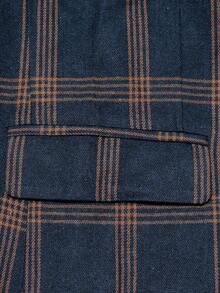 Calvornis 男士格紋單釦西裝外套