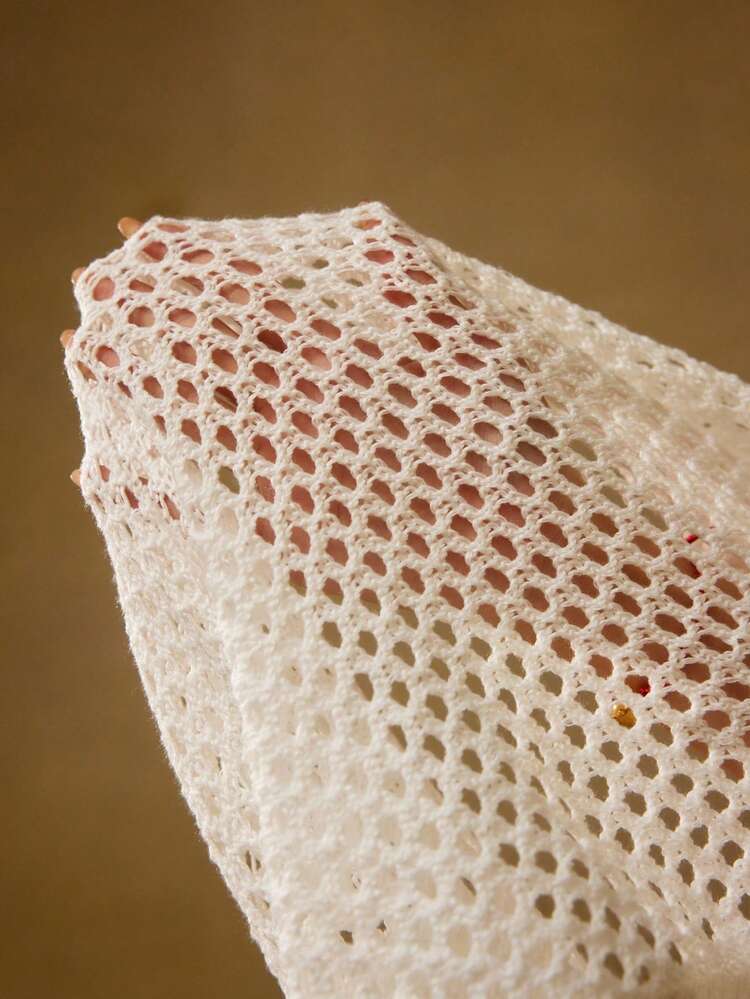 SHEER METAL DECOR HALTER COVER UP DRESS FOR SUMMER BEACH VACATION