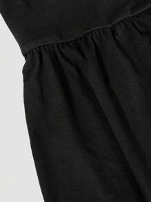 INAWLY 女式黑色低胸无袖连体裤（腰部收紧） - 黑色 - 查看 3