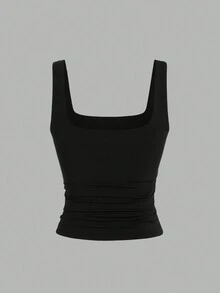 Sweetra Women's Solid Color Minimalist Sleeveless Tank Top, Everyday Wear - Multicolor - View 7