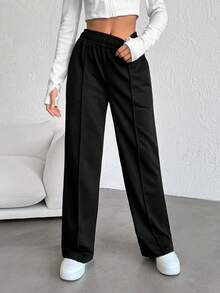 EURMUSE Petite Grey And Black Color Sweatpants With Elastic Waist Multipack - Multicolor - View 3