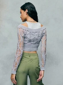 TypaGal Thu hút mọi ánh nhìn với chiếc áo len dệt kim cổ bẻ, phá cách này - Định nghĩa của sự đổi mới Alt, Goth và Y2K. Chiều dài cắt ngắn và kết cấu rách rưới mang đến cho chiếc áo len này một cảm giác phá cách nhưng vẫn đủ ấm áp để mặc cùng áo len mùa thu và áo mùa đông. Nó lý tưởng cho phụ nữ Halloween, phong cách cosplay, hoặc cho mùa thu nổi bật giữa đám đông. Hãy thử phối nó với áo sơ mi trang trọng dành cho nữ hoặc kết hợp với quần jeans ống rộng để làm chủ năng lượng Y2K. - Xám - Xem 2