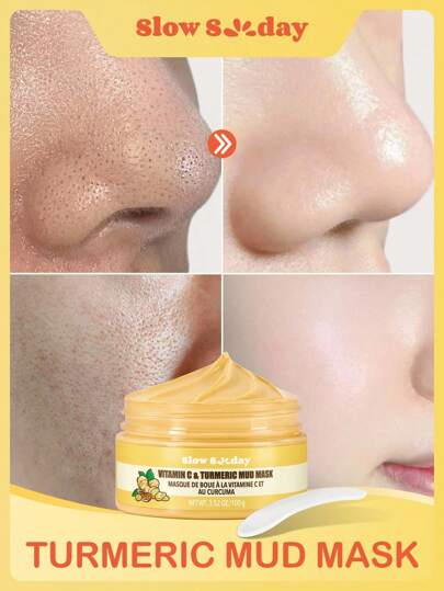 قناع الطين بفيتامين سي وكركم "ساندي هادئة"، قناع الطين، فيتامين سي وكركم ، قناع الطين للعناية بالبشرة ، تنظيف المسام ، العناية بالبشرة ، السيطرة على الزيوت وإزالة انسداد المسام لكشف عن بشرة أكثر نعومة وإشراقة