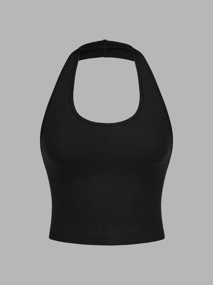 SHEIN EZwear 4入組簡單休閒短款露背貼身女士上衣，適合夏季 - 彩色 - 查看 13