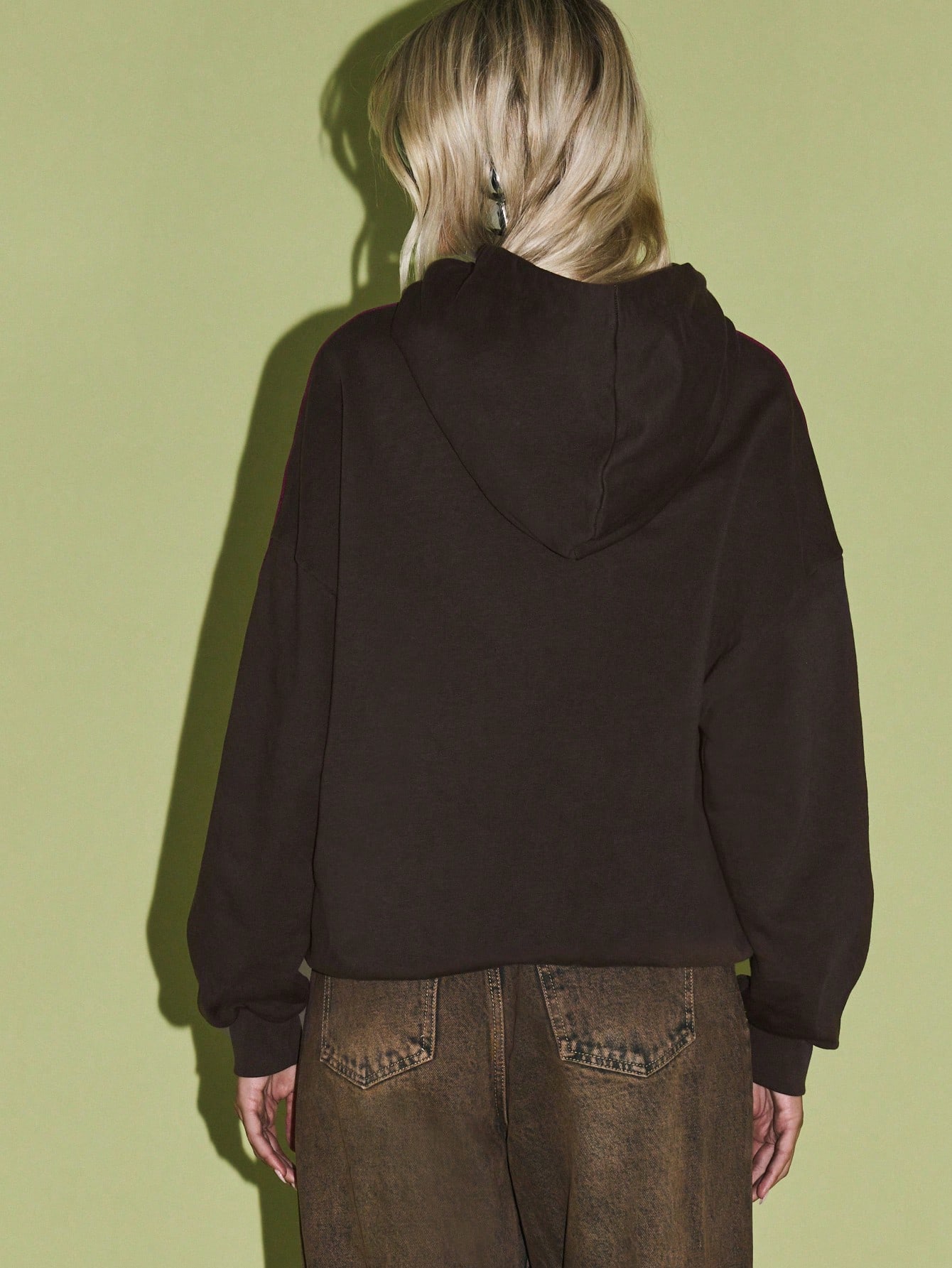 KIZN Sweat-shirt à capuche long avec rayures latérales