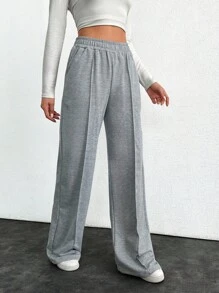 SHEIN Tall Tall Grey And Black Color Sweatpants With Elastic Waist Multipack - Multicolor - View 6
