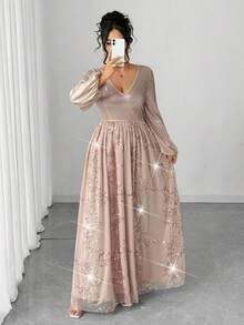 Elenzga Váy Halloween cỡ lớn - Màu be - Xem 4