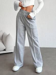 EURMUSE Petite Grey And Black Color Sweatpants With Elastic Waist Multipack - Multicolor - View 6
