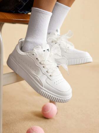 CUCCOO EASI Zapatillas casuales para mujer, zapatos de suela gruesa blanca, zapatos deportivos planos