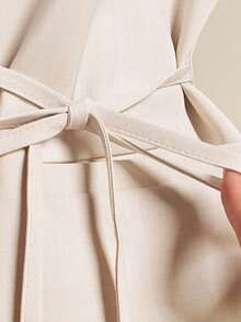 INAWLY 米色系带修身女式西装外套 - 米色 - 查看 7