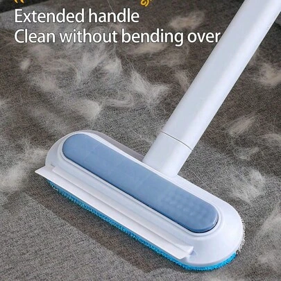 Zazumi 1pc Multi-Functional 4-In-1 Pet Brush, Two-Way Felt Removal Design, Washable For Easy Cleaning, For Pet Cat And Dog Hair Removal, Carpet, Bed, Clothing And Glass Cleaning, Pet Cleaning Supplies