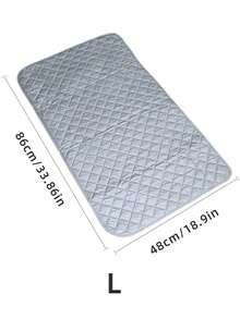 SHEIN 1 件桌面熨烫垫、磁性熨烫毯、便携式熨衣板套、可折叠耐热熨烫垫，适用于洗衣机和烘干机 - 銀色 - 查看 3