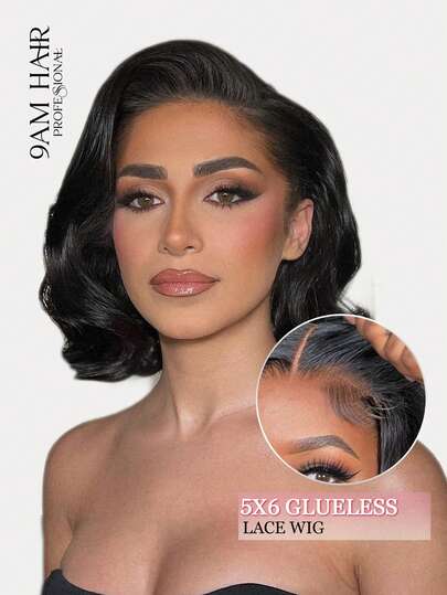 9AM Hair Wear And Go Glueless Bob Wig Loose Wave Lace Front Human Hair Wigs For Women Pre Plucked And Pre Cut 5x6 Lace Closure No Glue Needed For Beginners Natural Black 8 Inch Winter Christmas Halloween Costumes Autumn Outfits Women Fall Outfits Women Chic Elegant Glow Edgy Clean Classic Lit Snack Baddie 90s Vintage Retro Grunge Cottagecore Kawaii Cyberpunk Streetwear Preppy Futuristic Minimalist Street Style Bridal Photoshoot Date Night Casual Cozy Night Out Butterfly Clips