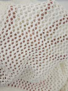 Flirla Women's Solid Color Hollow-Out Casual Sweater