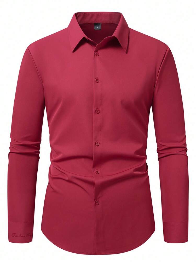 long sleeve red dress shirt men Men's Red Dress Shirts