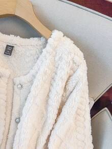 Regalyn Plus Size Elegant Reversible Argyle Pattern Crew Neck Jacket Fall Winter Cloth For Women Autumn