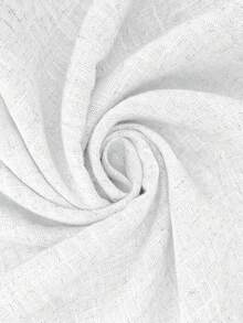 SHEIN Clasi 夏季优雅女士纯色无袖 V 领亚麻面料褶皱衬衫，适合各种场合穿着 - 白色 - 查看 6