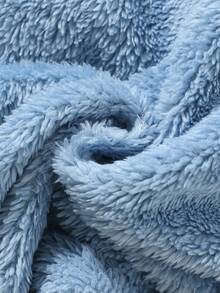 SHEIN 小男孩可爱宽松舒适刺绣3D动物毛绒连体裤，保暖内衬厚款，适合秋冬季