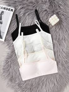 Canottiere reggiseno per ragazze, reggiseno bralette da sottoveste per adolescenti, reggiseni crop top per adolescenti con seno in sviluppo - Multicolore - Visualizzare 5