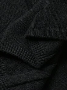DAZY Abito maglione aderente a maniche lunghe con collo tondo da donna per l'autunno - nero - Visualizzare 8