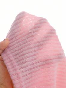 Souflis Souflis 女宝宝针织罗纹圆领长袖大蝴蝶结3D碎花连衣裙，甜美可爱儿童春秋装 - 粉色 - 查看 8