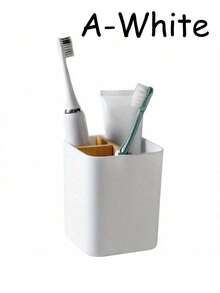 Bamboo Toothbrush Holder For Bathrooms, 3 Slots Toothbrush And Toothpaste Holder Bathroom Counter Organizer For Electric Toothbrushes, Floss, Razors.Desk,Gaming Desk,L Shape Desk - Multicolor - View 12
