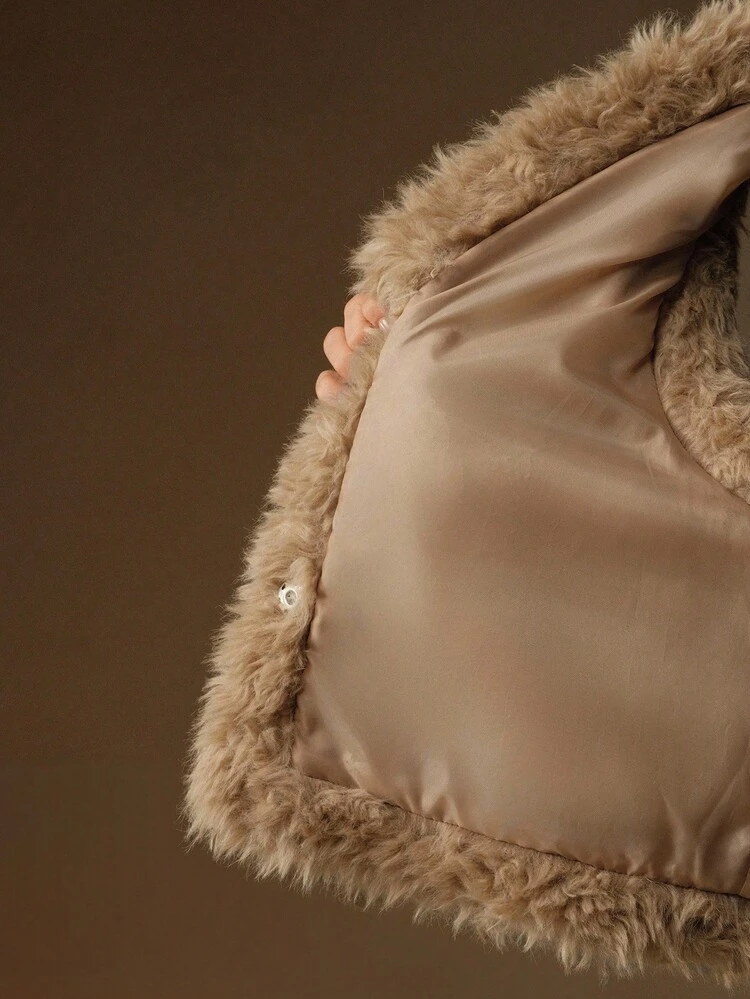 Chaqueta tipo chaleco bordada vintage, otoño/invierno