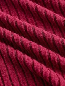 SHEIN MOD Große Größen Damen Rotes T-Shirt mit Kordelzug, asymmetrischem Saum und weiten Ärmeln, Off-Shoulder T-Shirt, Herbstmode für Damen, bequemes T-Shirt