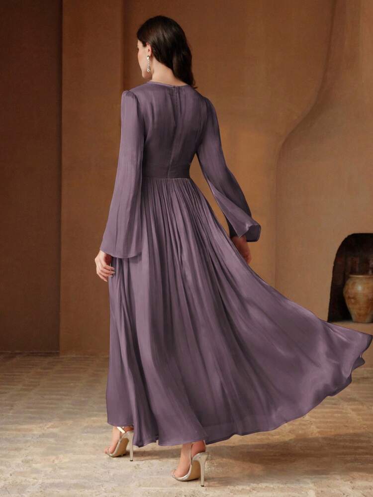 Anewsta Essential Women's Long Sleeve Dress, Elegant & Versatile For Commuting, Spring/Autumn