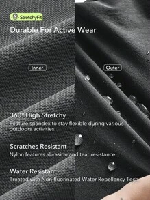 OutZeal 女士户外黑色裤子，适合露营、徒步旅行，防水弹力修身款，带口袋 - 深灰色 - 查看 4