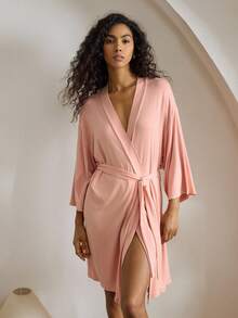 Ocili 休闲休闲超柔软针织长袍，混纺面料，丝滑，可与任何基本单品搭配，适合假日季节、秋季