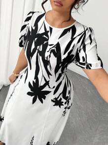 Elenzga 万圣节大码连衣裙 - 黑與白 - 查看 2