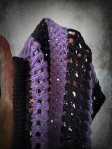 SHEIN Unity Y2K 女款露肩短款镂空针织上衣和迷你裙套装 - 彩色 - 查看 7