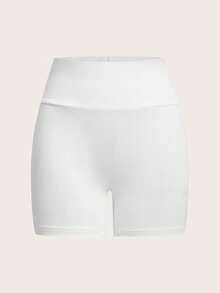 SHEIN EZwear Quần short skinny dệt kim đơn giản & giải trí cho nữ, gói nhiều chiếc, thích hợp cho mùa hè - Nhiều màu - Xem 10