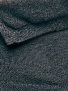 SHEIN Unity 时尚性感前扣低腰开衩针织裙 - 摩卡棕 - 查看 5