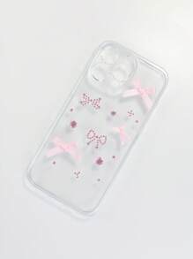 ROMWE Kawaii 1pc Lace Bow Heart Rhinestone Decal Sticker