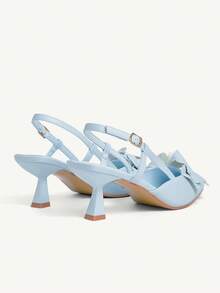 CUCCOO CHICEST Women's Pointed Toe Pumps With 3D Floral Decor, Stiletto Heel, Romantic & Elegant, Baby Blue Faux Leather, Suitable For Dates, Parties, Afternoon Tea, Autumn/Winter For Christmas Elegant Shoes Wedding Shoes - Baby Blue - View 10